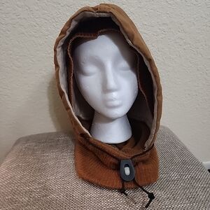 Walls Blizzard Pruf Insulated Hood Men's Brown Canvas Winter Hat Cap USA